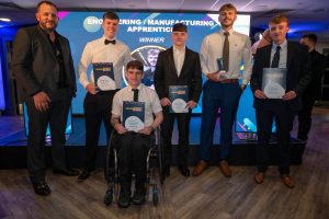 Matthew Coates (far right) was an apprentice of the year finalist
